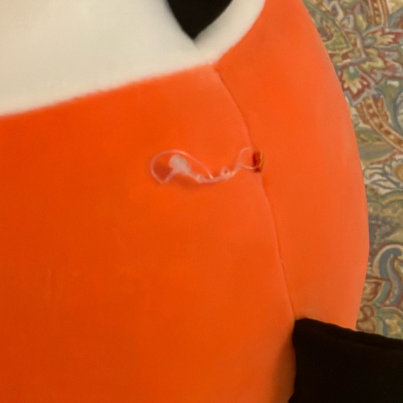 Squishmallow Bat Plush Candy Corn Bat Pillow - Orange, Black, White 16” - Picture 6 of 7